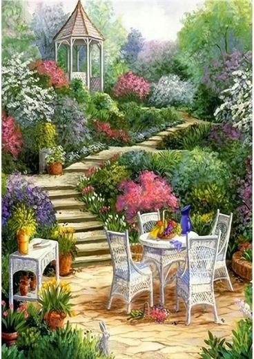 Norimpex Dipingi con i numeri Colazione in giardino 40 × 50 cm
