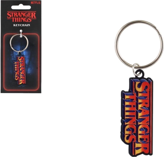 Portachiavi in metallo Stranger Things con logo WSQK