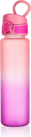 Borraccia sportiva 750 ml viola‑rosa con coperchio con blocco