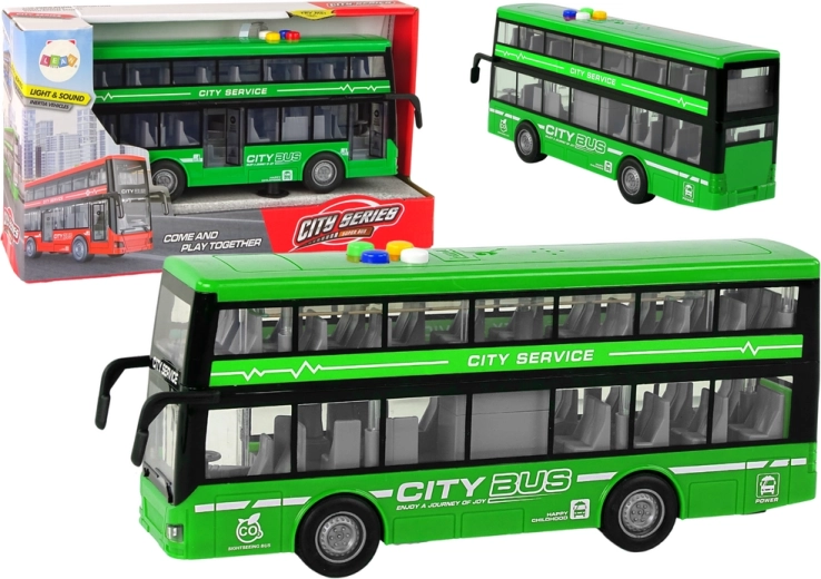 Autobus a due piani con luci e suoni 1:16 – Verde