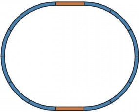 Set di binari Piko A – ovale base H0