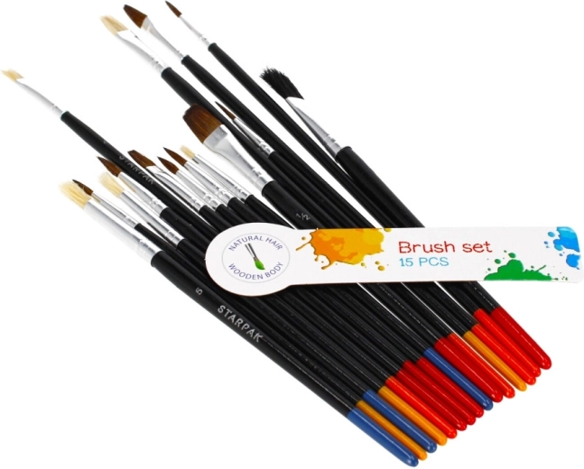 15 pennelli per diverse tecniche