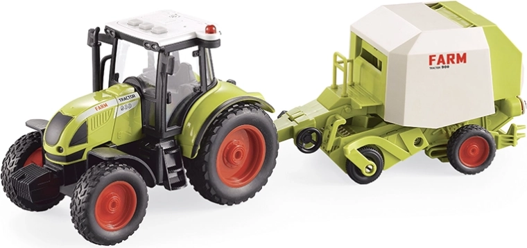Trattore agricolo con rimorchio 1:16 con luci e suoni