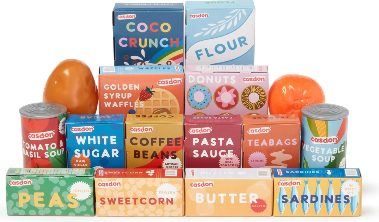 Ricco set di alimenti per un gioco realistico