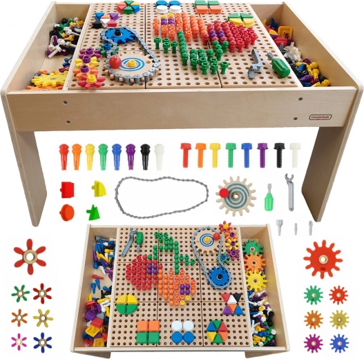 Tavolo educativo in legno STEM Masterkidz con accessori