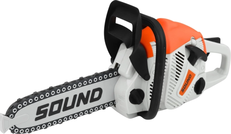 Motosega con suoni e catena rotante