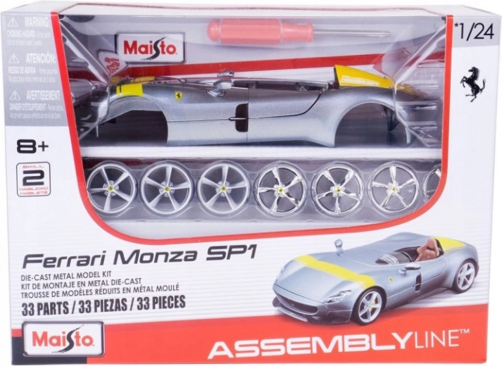 Maisto Ferrari Monza SP1 argento kit di montaggio auto 1:24