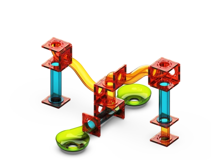 Pezzi colorati trasparenti per un divertimento istruttivo