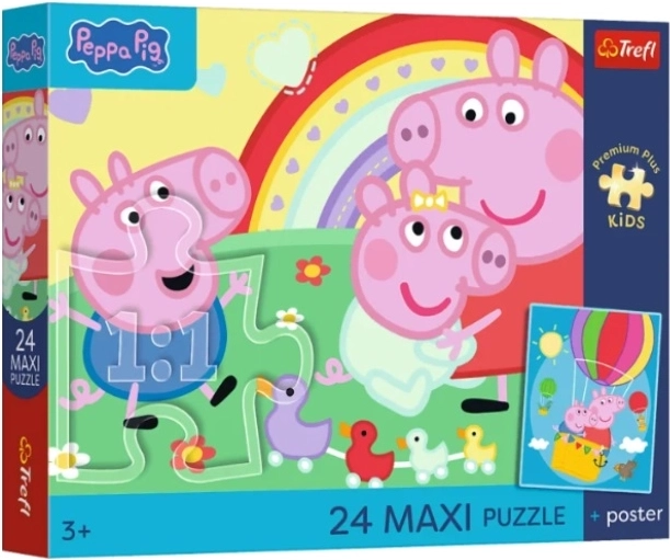Puzzle per bambini Maxi PremPlus Kids „Świnkowe dni“ - 1 pezzo