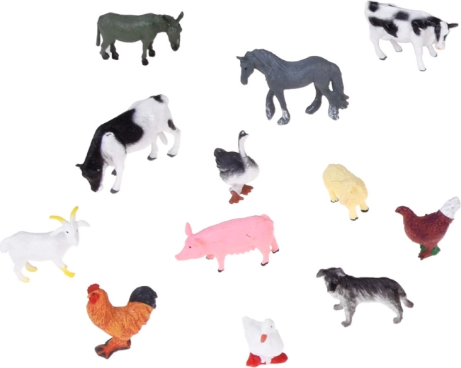 12 figure di animali da fattoria per scenette