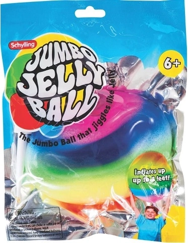 Palla jelly jumbo arcobaleno con pompetta