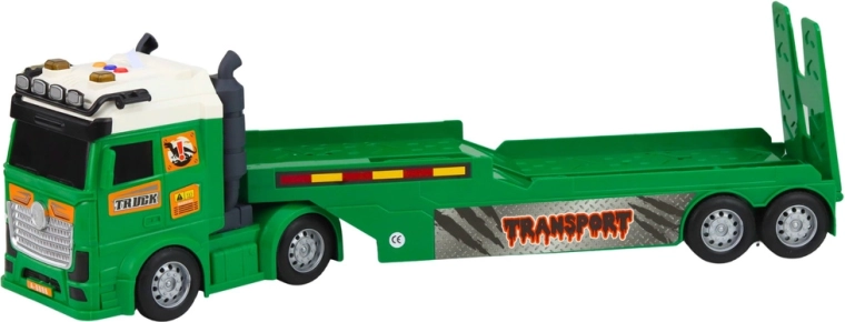 Trattore stradale con semirimorchio ribassato ed effetti