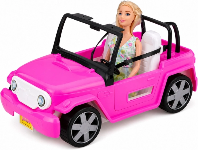 Cabriolet rosa per viaggi alla moda