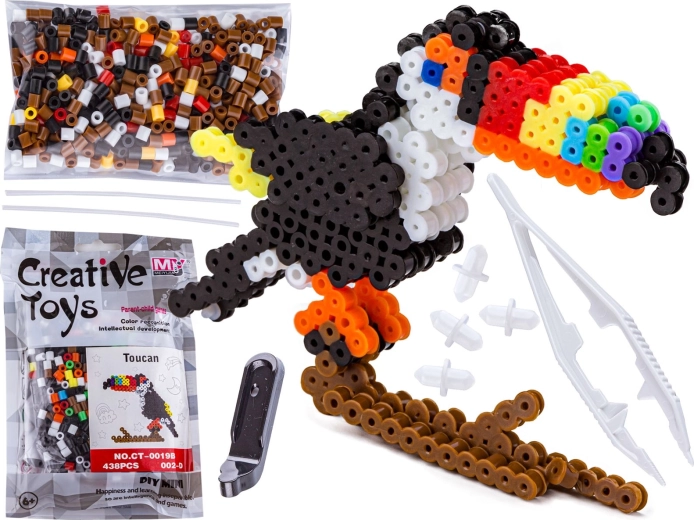 Perline da stirare 3D tucano – set creativo in sacchetto