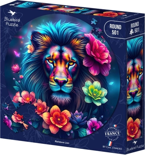 Puzzle rotondo Bluebird leone arcobaleno 501 pezzi - 1 pezzo