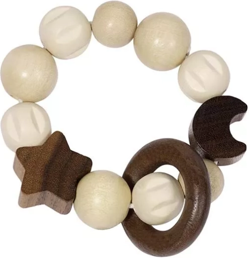 Heimess nature sonaglio in legno luna e stella con anello