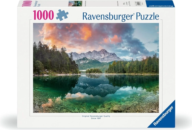 Puzzle Ravensburger Zugspitze e lago Eibsee 1000 pezzi