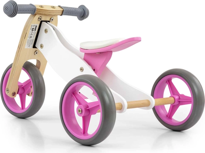 2in1: triciclo stabile e cavalcabile a due ruote