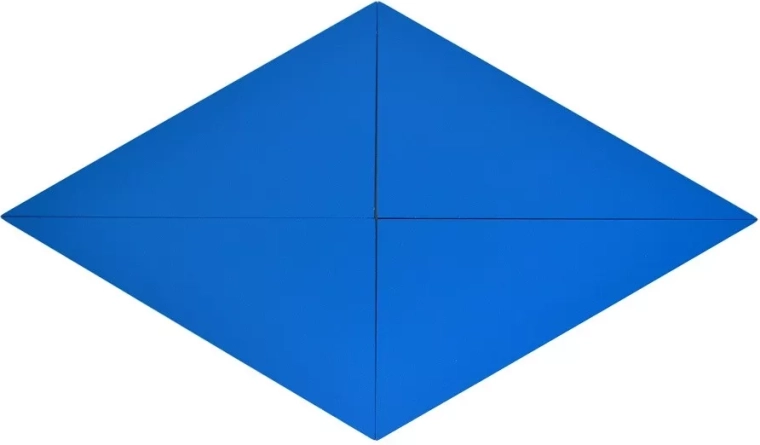 Pezzi geometrici blu per comporre figure