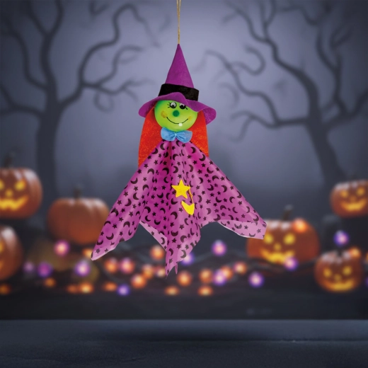 Decorazione di Halloween da appendere a forma di strega 48 × 44 cm