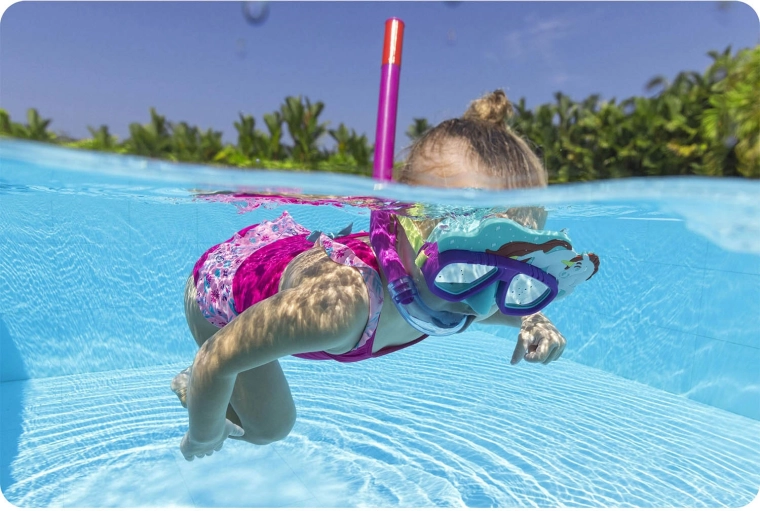 Ampio campo visivo per una migliore esperienza sott’acqua