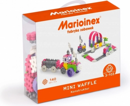 Costruzioni Mini Waffle Constructor 140 pezzi – rosa