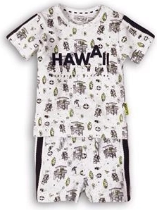 Set bambino a due pezzi Dirkje Lifeguard Hawaii bianco/blu navy