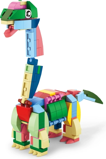 Set di costruzione dinosauri 12 in 1 – set creativo compatibile con altri mattoncini