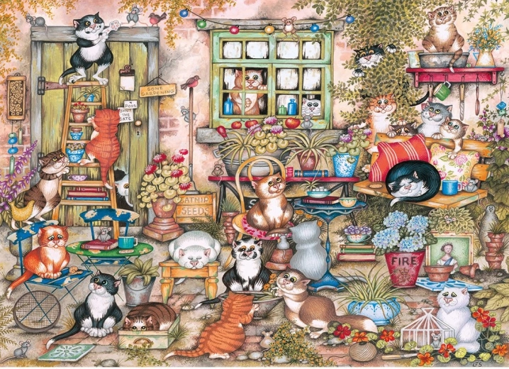 Puzzle Gibsons Gatti nel cortile 1000 pezzi