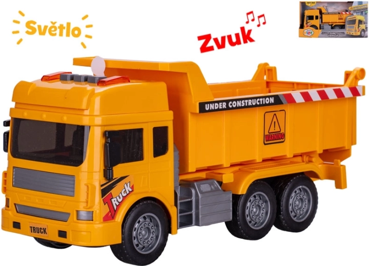 Autocarro ribaltabile da costruzione a inerzia con luce e suono 27 cm