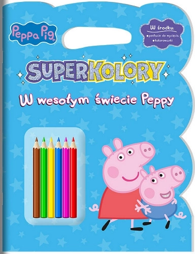 Peppa Pig Supercolori 4 – Il mondo allegro di Peppa, albo da colorare con pastelli