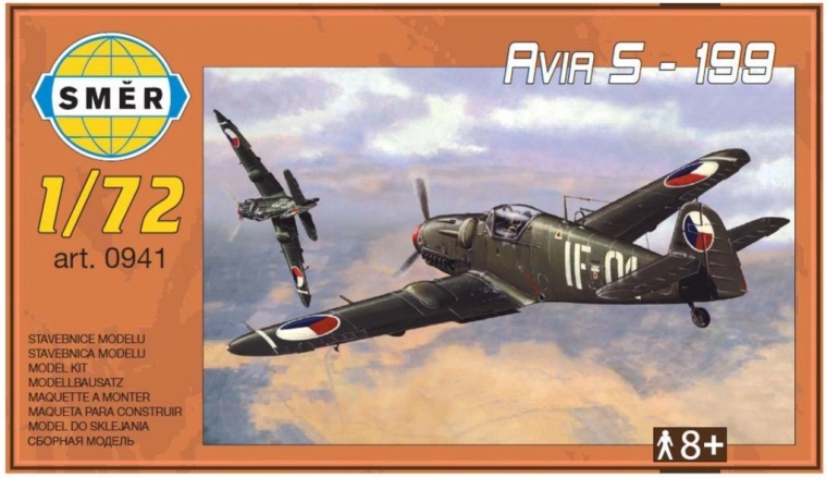 Modello in plastica dell’aereo Avia S-199 1:72