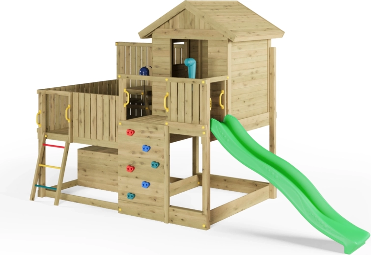 Parete da arrampicata con appigli colorati