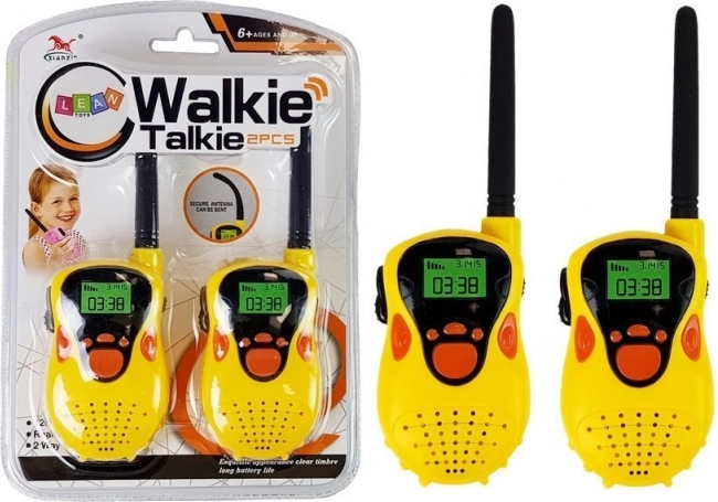 Ricetrasmittente Walkie Talkie Radio a onde corte 100 m di portata Giallo per bambini