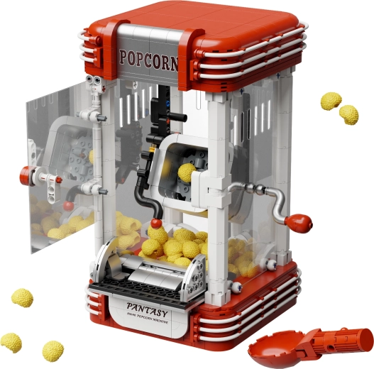 Camera trasparente con popcorn e tanti dettagli