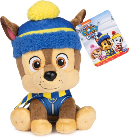Chase di Paw Patrol in peluche con cappello invernale, 18 cm