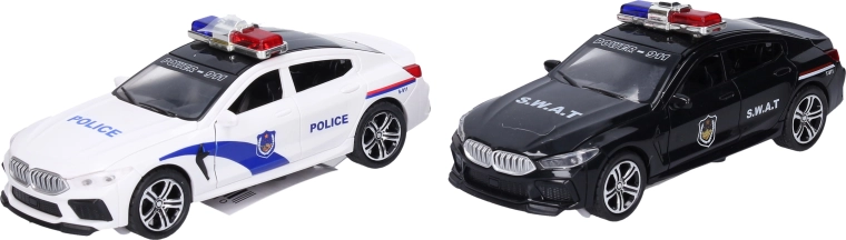 Auto della polizia a inerzia con effetti luminosi e sonori - 1 pezzo