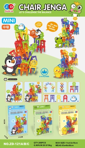 Gioco di abilità mini sedie – edizione pinguino