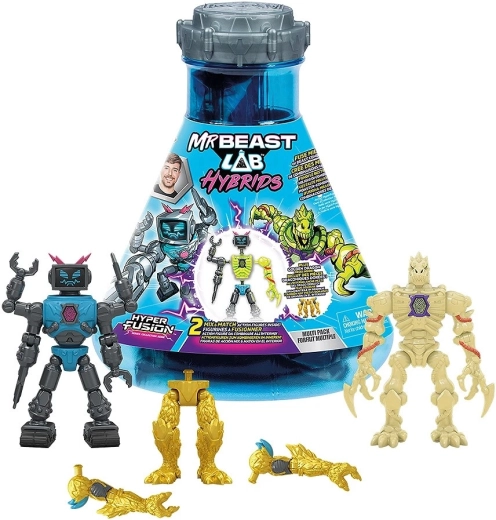 MrBeast Lab Hybrids Multipack – action figure combinabile 2 in 1