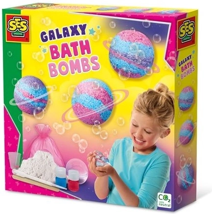 SES Creative bombe da bagno frizzanti galaxy – kit creativo