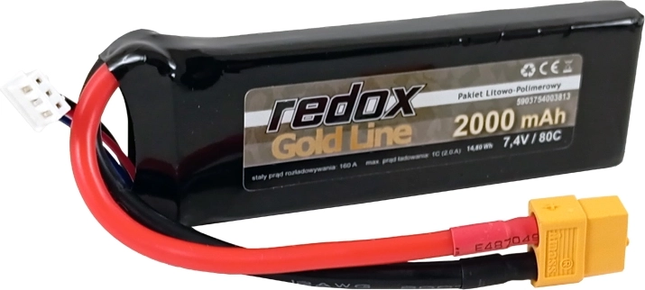 Redox Gold Line batteria LiPo 2000 mAh 7,4 V 80C XT-60