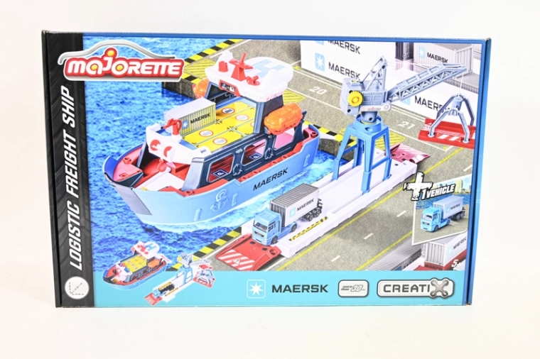 Set portuale Majorette Maersk con nave, gru e camion