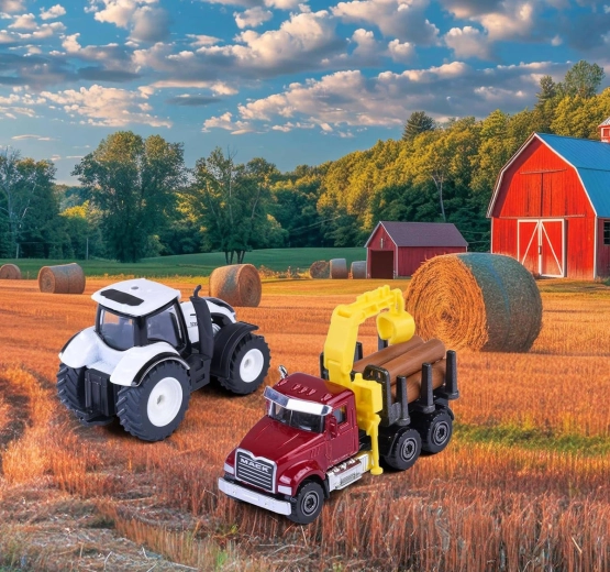 Diverse varianti di macchine agricole