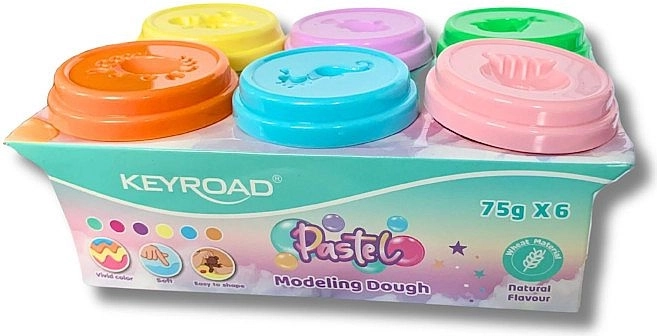 Pasta modellabile Keyroad, 6 colori pastello, 450 g