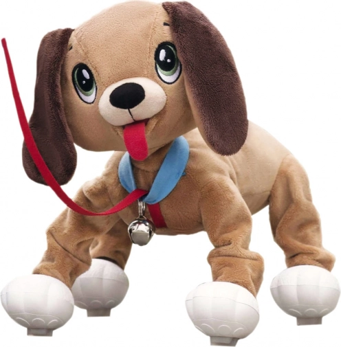Cagnolino Floppy Boggie al guinzaglio – cagnolino di peluche saltellante per bambini