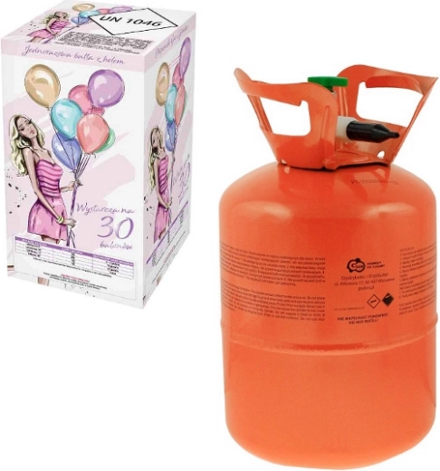 Bombola di elio monouso per 30 palloncini (9")
