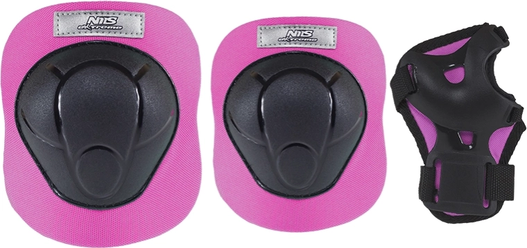 Set di protezioni rosa NILS EXTREME per polsi, gomiti e ginocchia – L