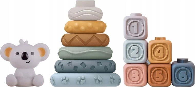 Cubi sensoriali morbidi con numeri