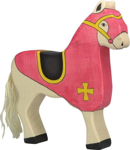 Holztiger cavallo da torneo, rosso - 1 pezzo