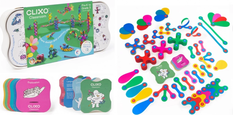 Clixo Classroom costruzione magnetica 100 pezzi